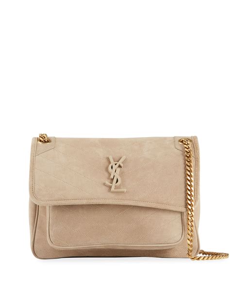 ysl monogrammed quilted suede shoulder bag|YSL calypso shoulder bag.